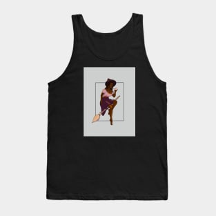 Magical Witch Flying On Her Broom Tank Top